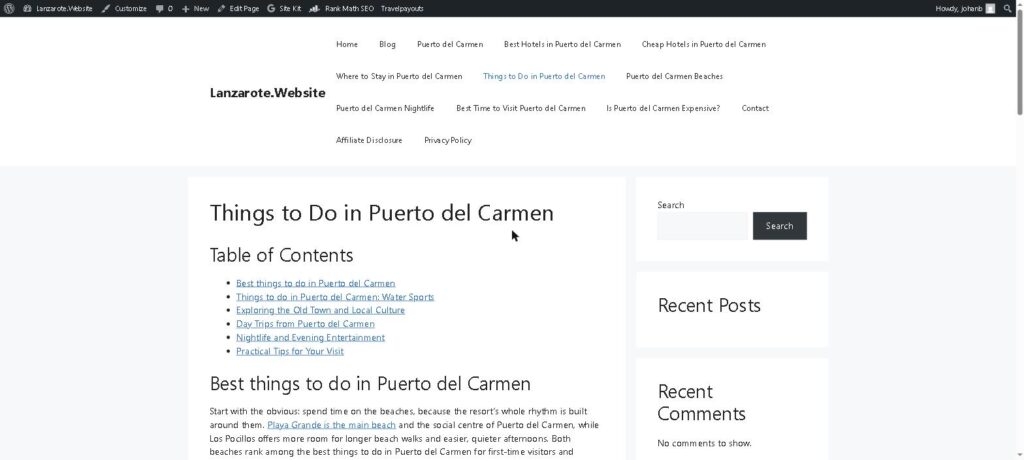 Puerto del Carmen Nightlife - bars and clubs along Avenida de las Playas